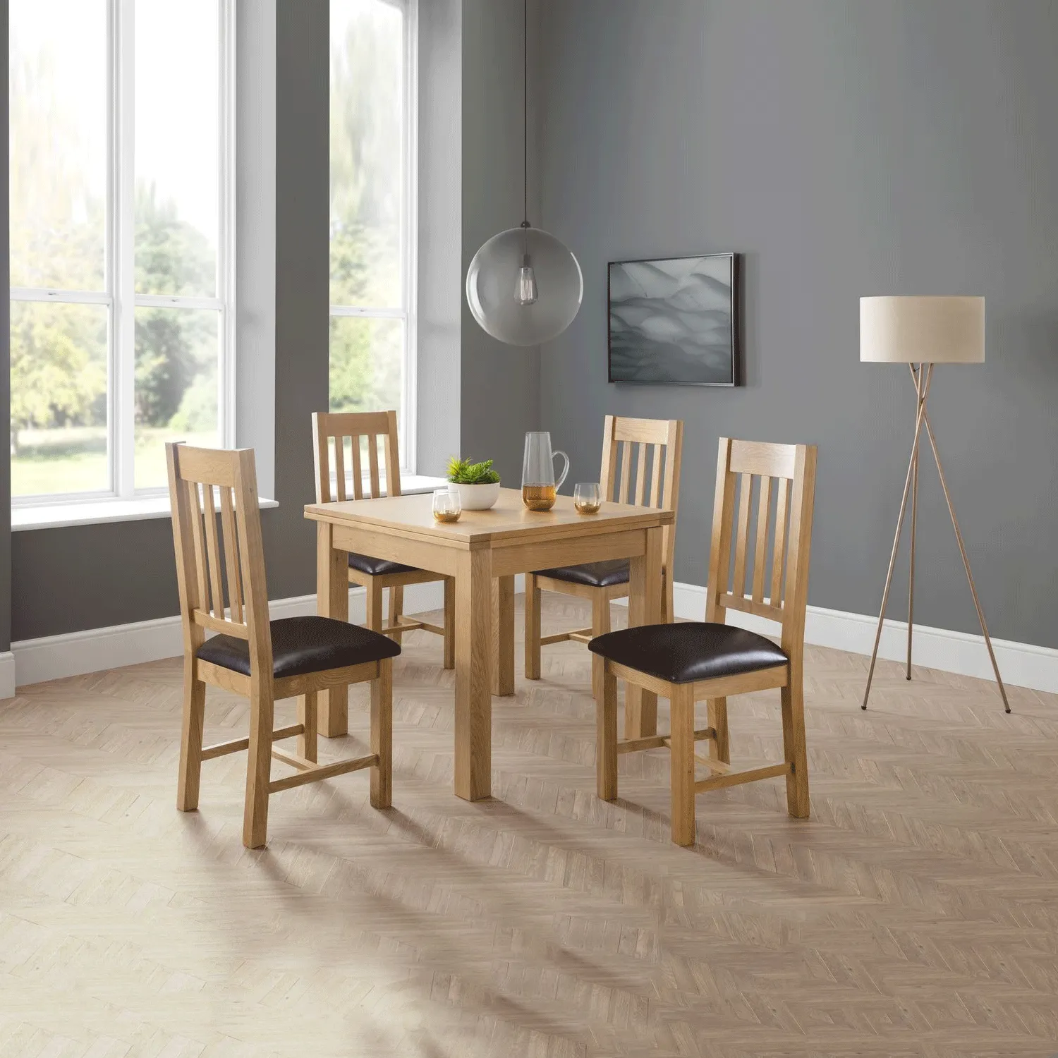 Astoria Solid Oak Extendable Dining Table