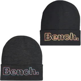 Bench Mens Chromeo Large Logo Turned Up Knitted Beanie