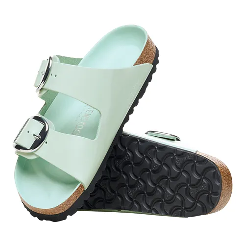 Birkenstock Ladies Sandals - Arizona Big Buckle - Surf Green Patent