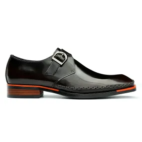 Black monk strap dress shoes