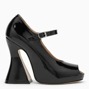 Black Patent Leather Mary Jane Pumps