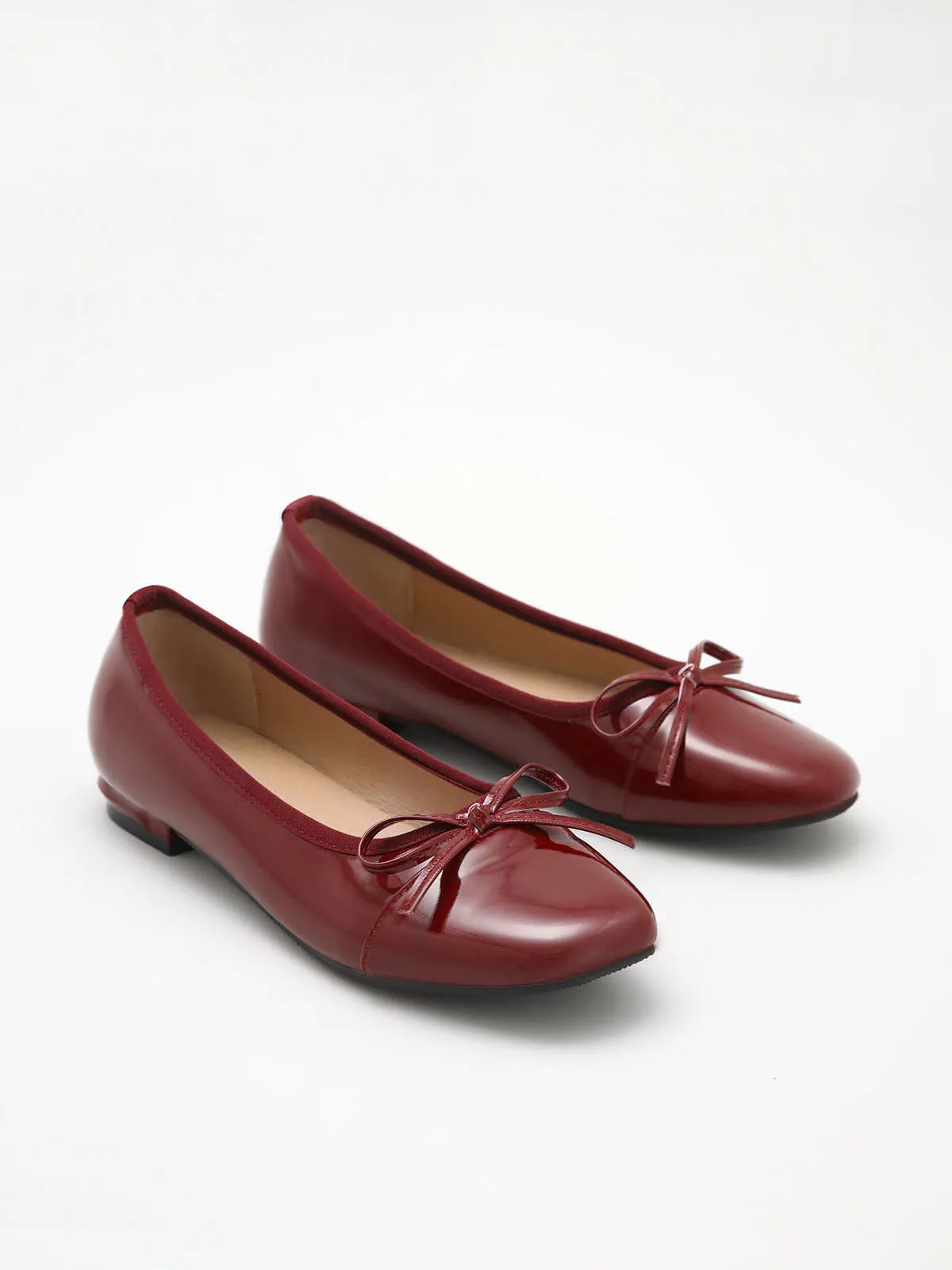 Bowknot Decor Square Toe Ballet Mary Jane Flats