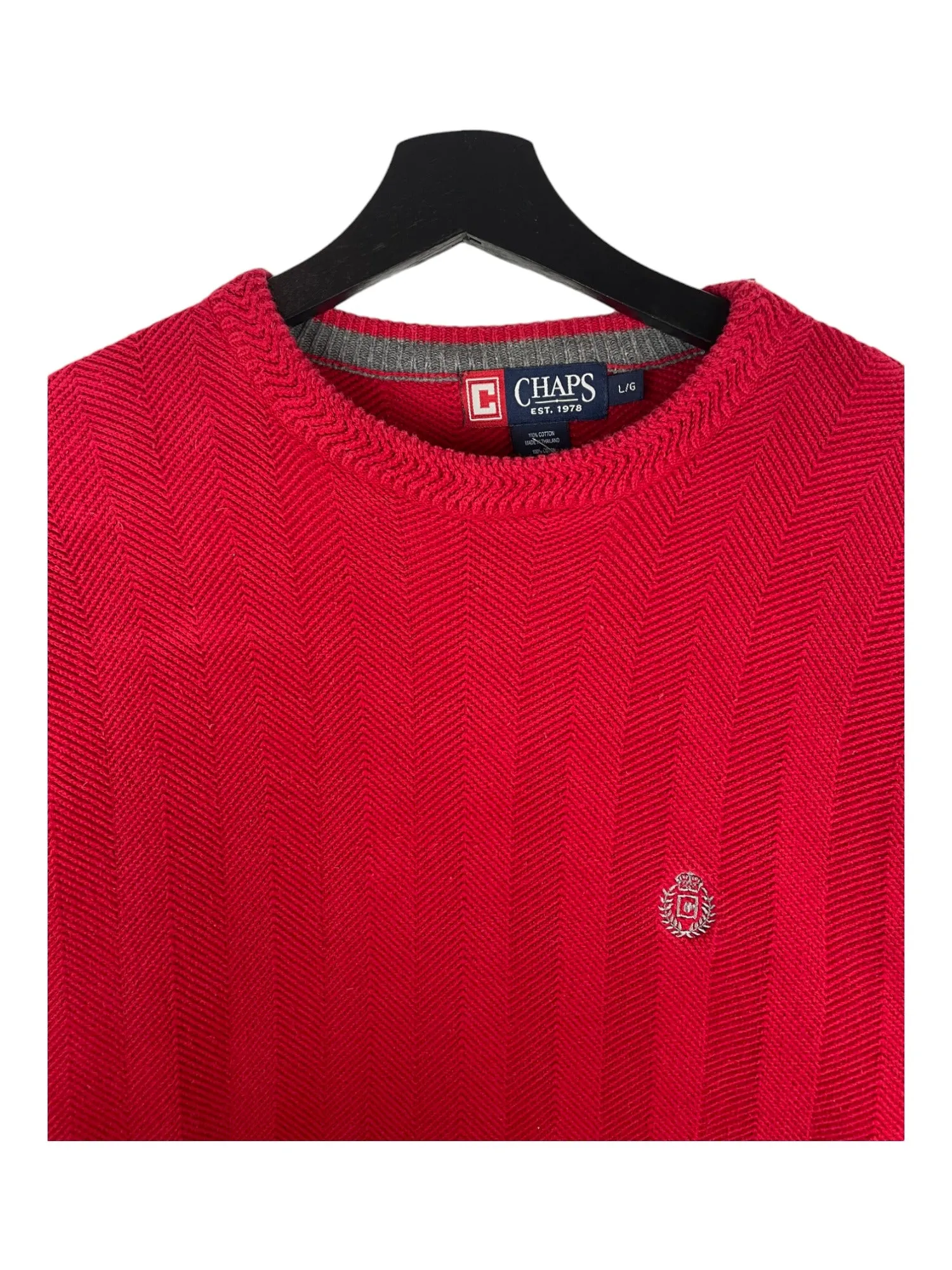 Chaps Red Knit