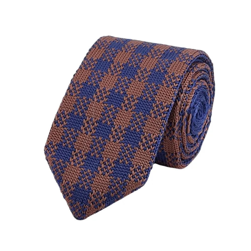 Checkered Knitted Tie