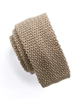 Classic Silk Knit Tie in Khaki