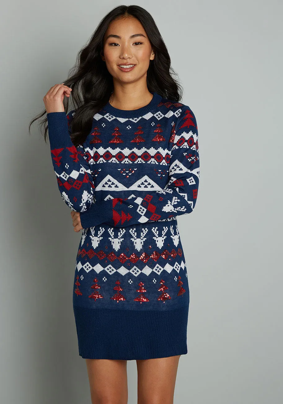 Decked Out and Darling Sweater Dress