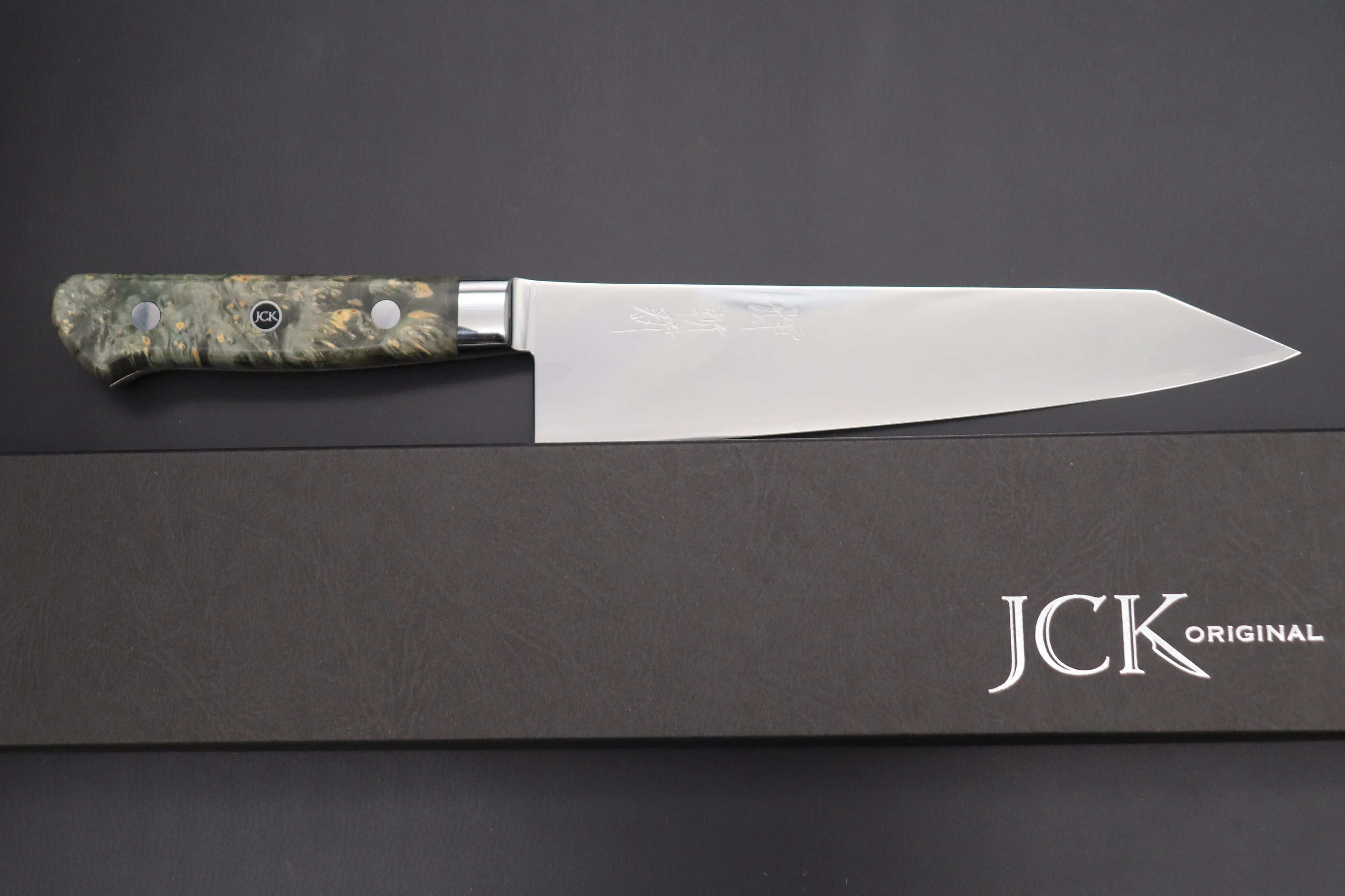 JCK Original Kagayaki NOVEL- Limited Edition Custom R-2 SUNSHINE Series KNLTD-118 Kiritsuke-Gyuto 200mm (7.8 inch)