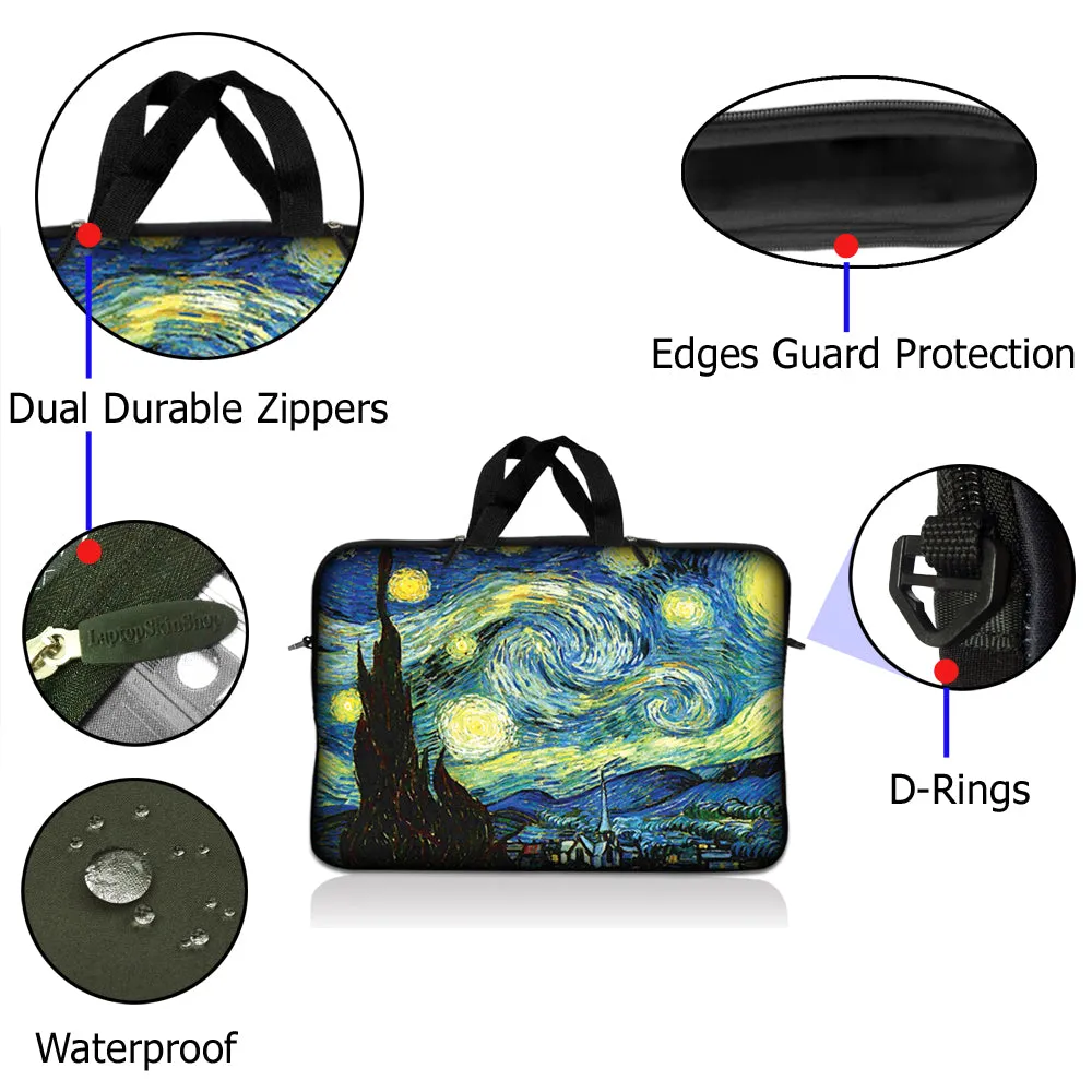 Laptop Notebook Sleeve Carrying Case with Carry Handle – Starry Night