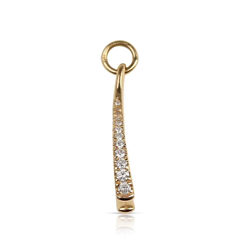 LARGE DIAMOND WISHBONE CHARM