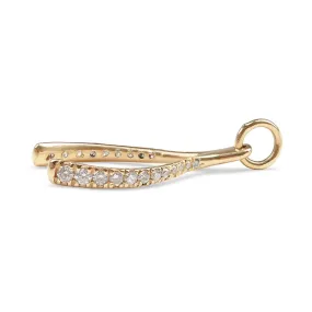 LARGE DIAMOND WISHBONE CHARM