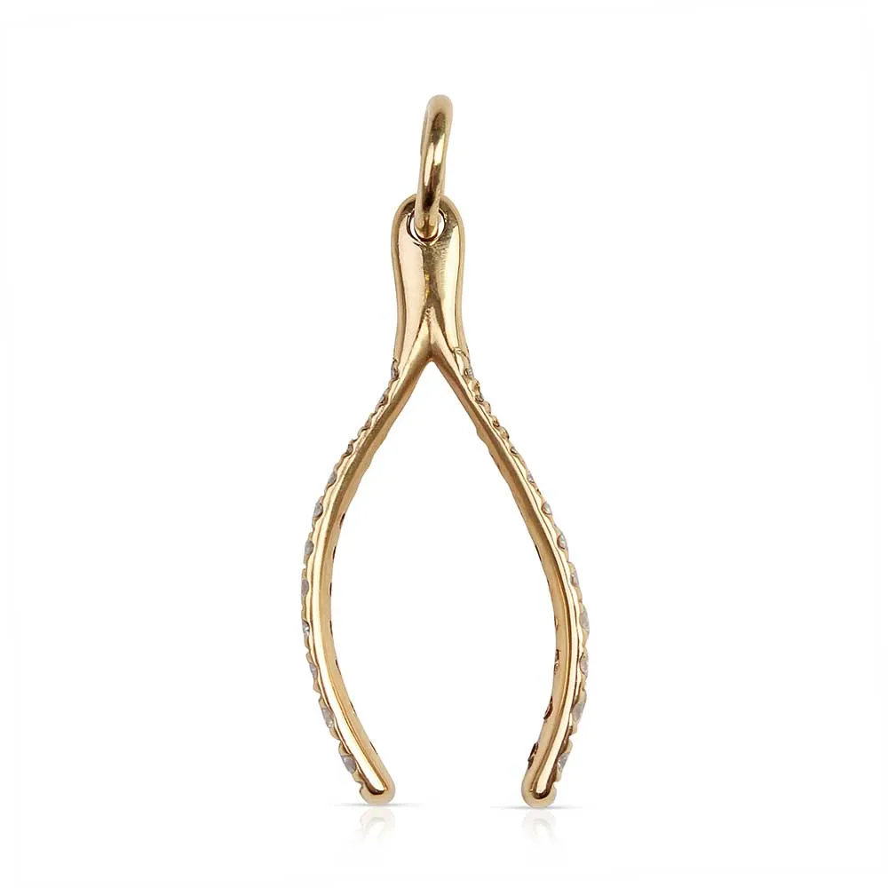 LARGE DIAMOND WISHBONE CHARM