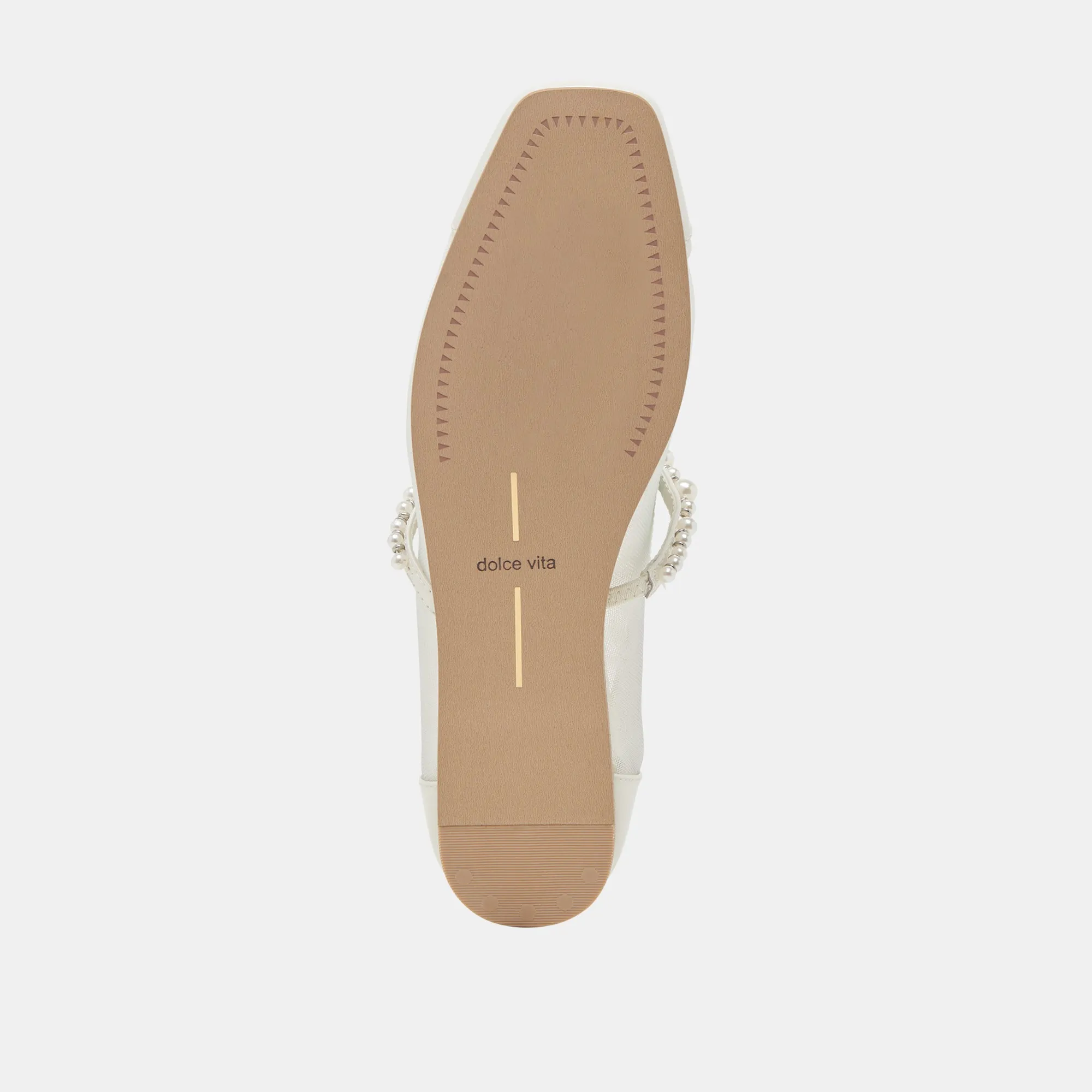 ROLLIN PEARL BALLET FLATS WHITE MESH