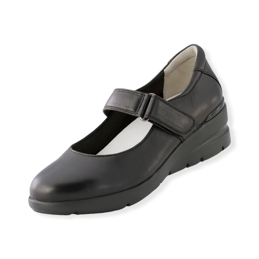 Sheepskin comfort pumps with straps  #FJ073