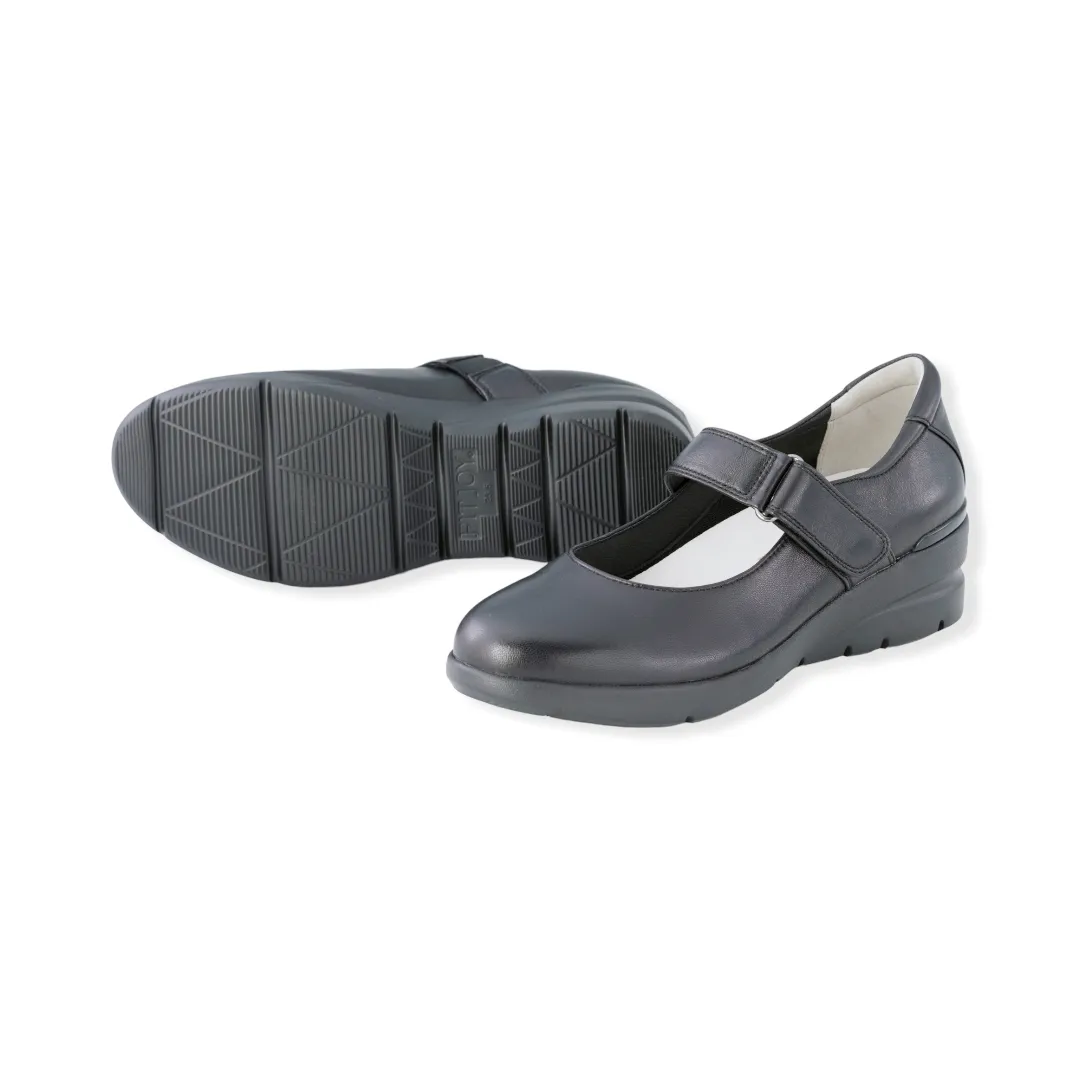 Sheepskin comfort pumps with straps  #FJ073