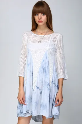 Tie-Dye Knitted Boho Dress