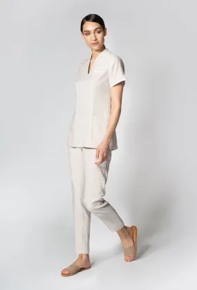 Women's Faux Linen Long Pant